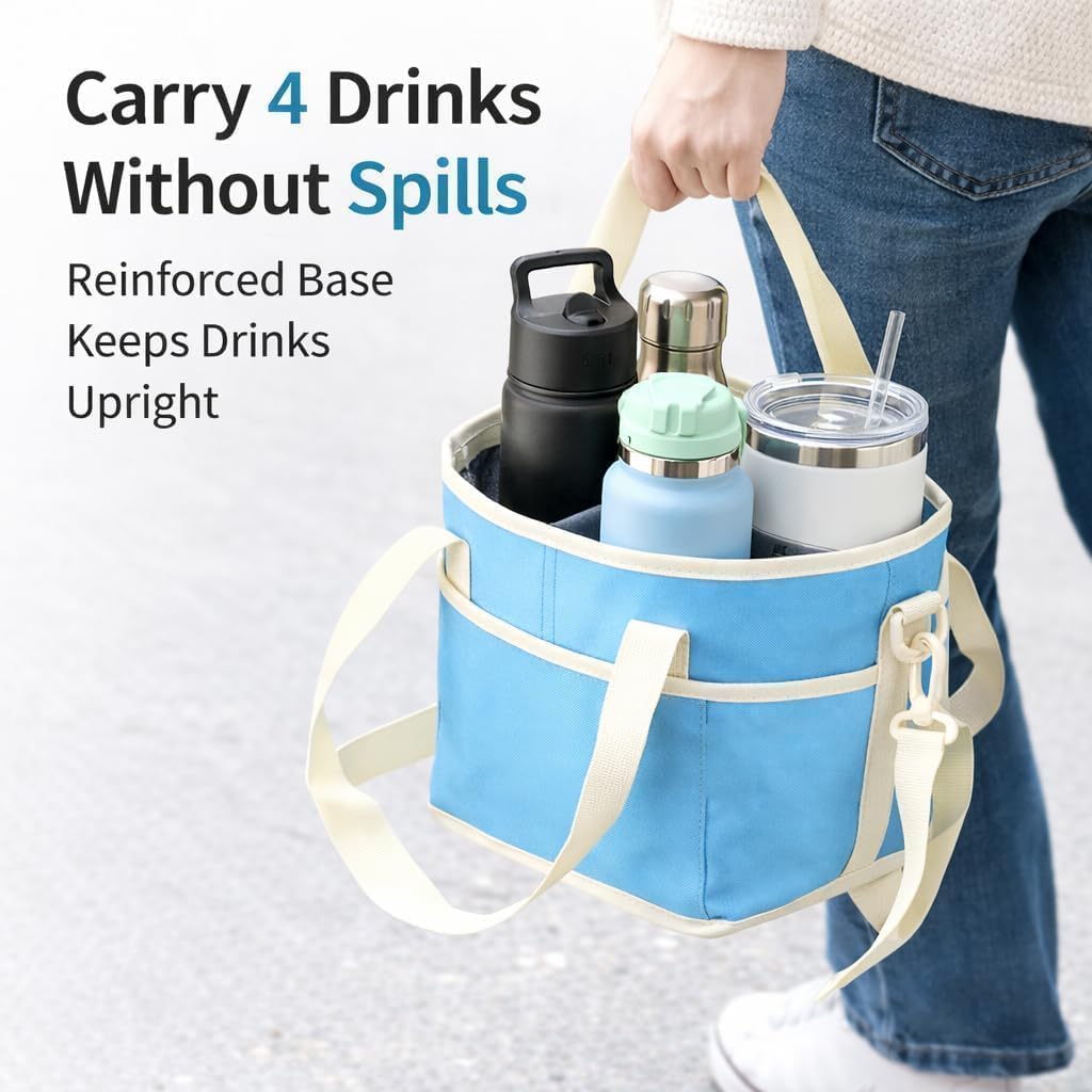 CarrySip™ Drink Carrier ☕ — 4 Cups, One Easy Trip